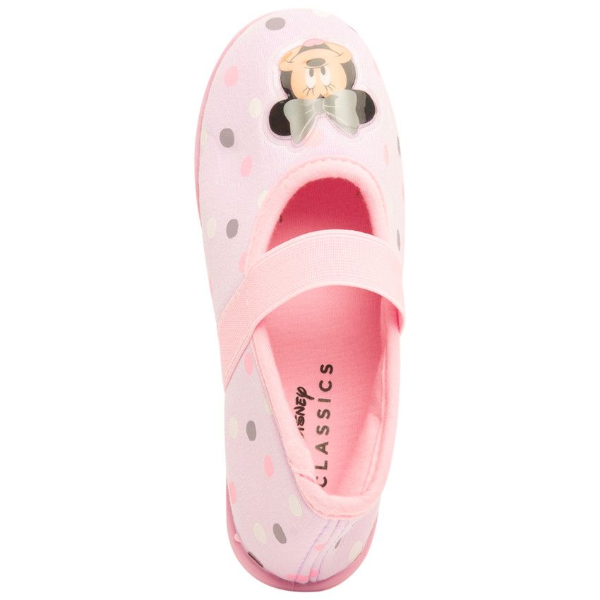 Chaussons babies patch Minnie Disney pour fille - Lilas