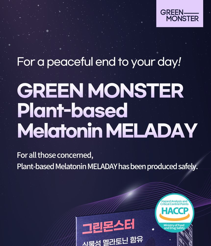 GREEN MONSTER - Plantaardige melatonine Meladay
