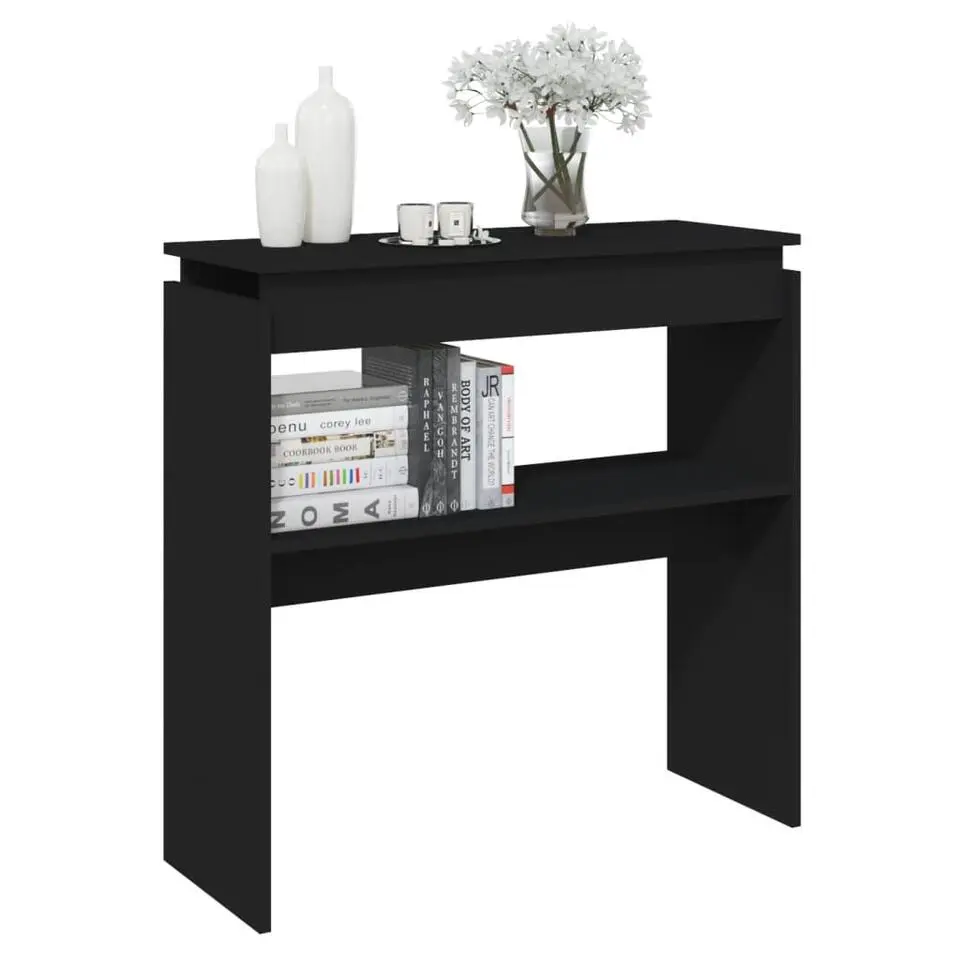 vidaXL - Bijzettafel - Zwart - Bewerkt hout