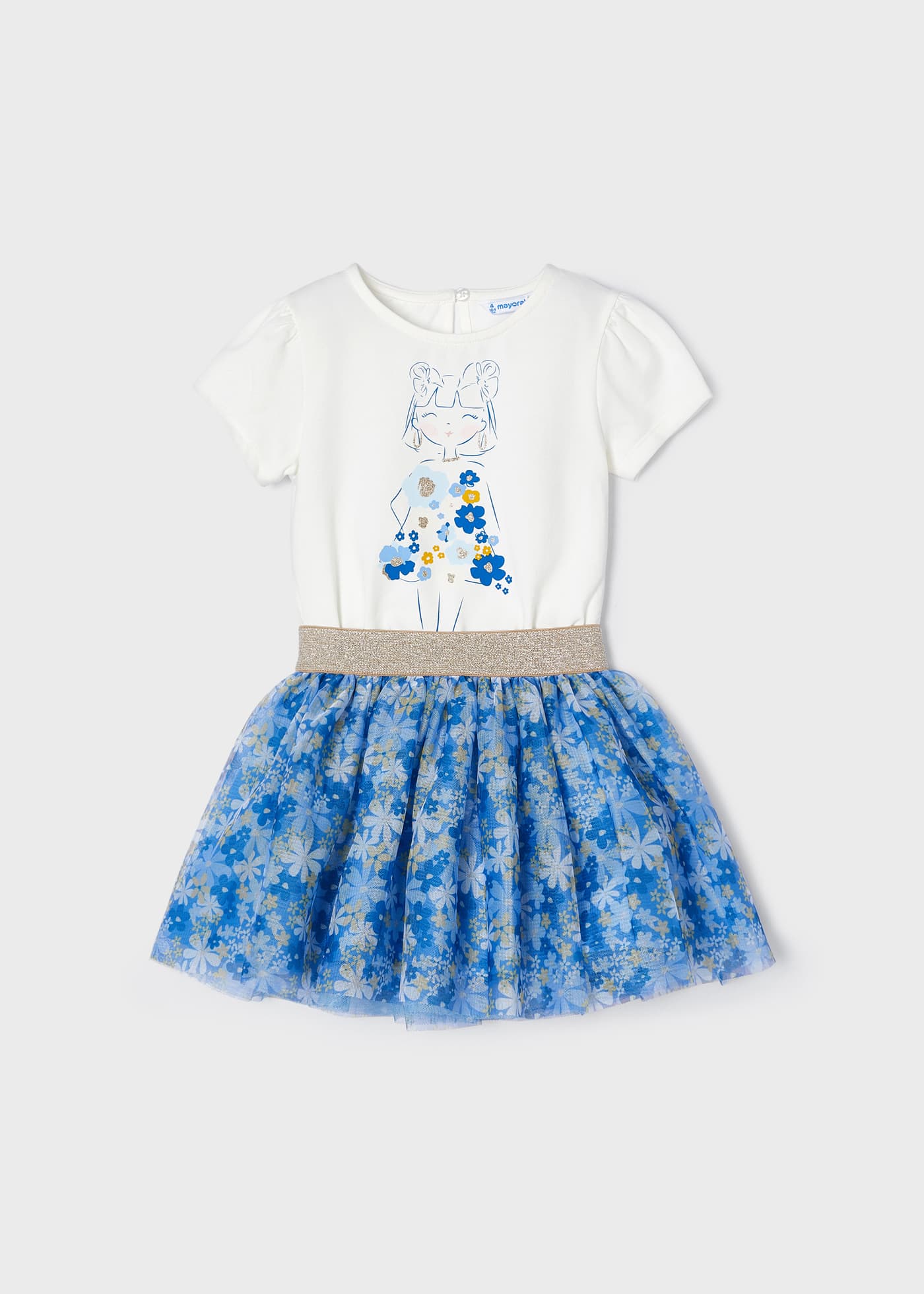 Conjunto de saia infantil de duas peças