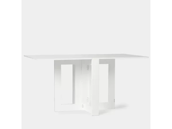 Table pliante en laqué blanc 14x78 cm-Anika
