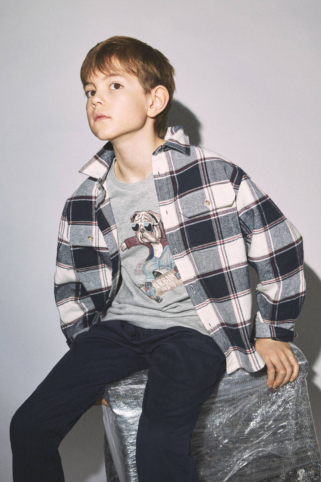 NAME IT sweater grijs melange