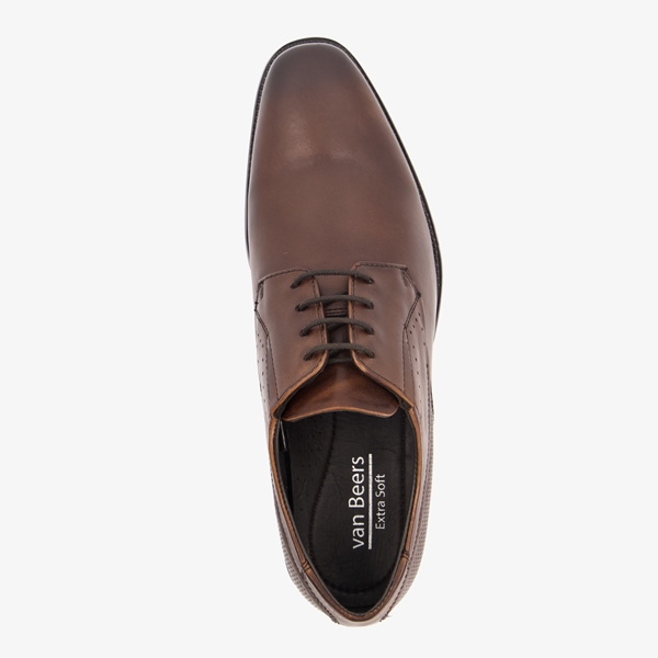 Van Beers leren heren veterschoenen bruin