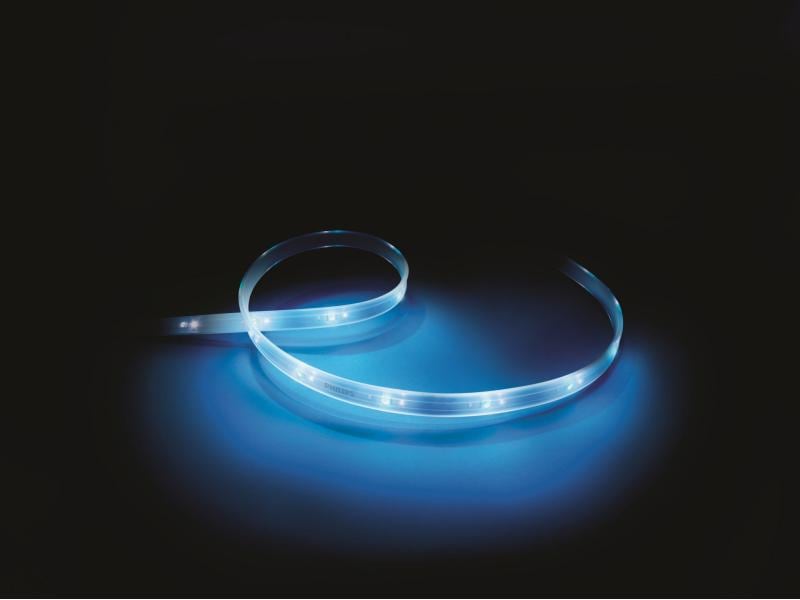 Philips Hue White & Color Ambiance Lightstrip Plus 2m Basis Kabellose, mittels Smartphone steuerbare Leuchtstreifen