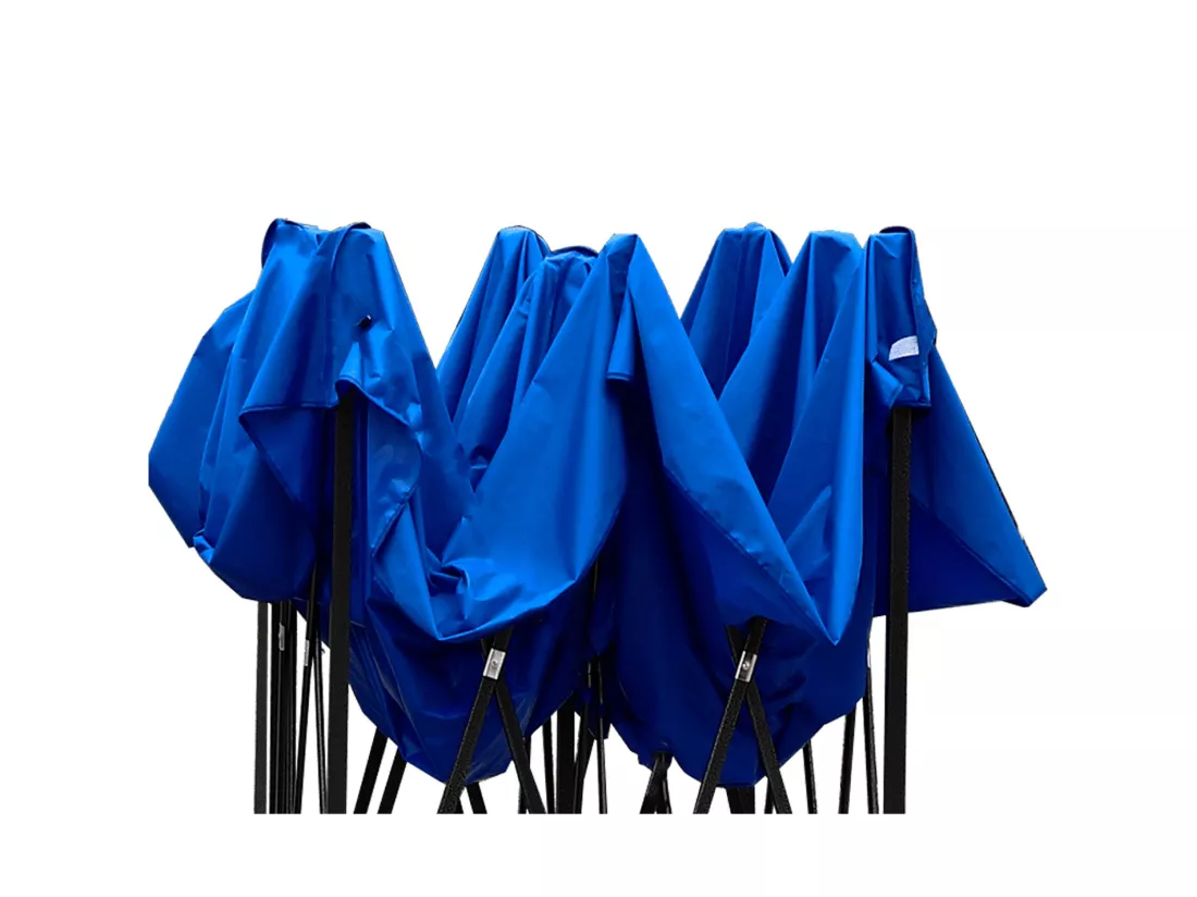 Gazebo Couverture De Toit Bleu Polyester Ombrage Anti Uv 3x3