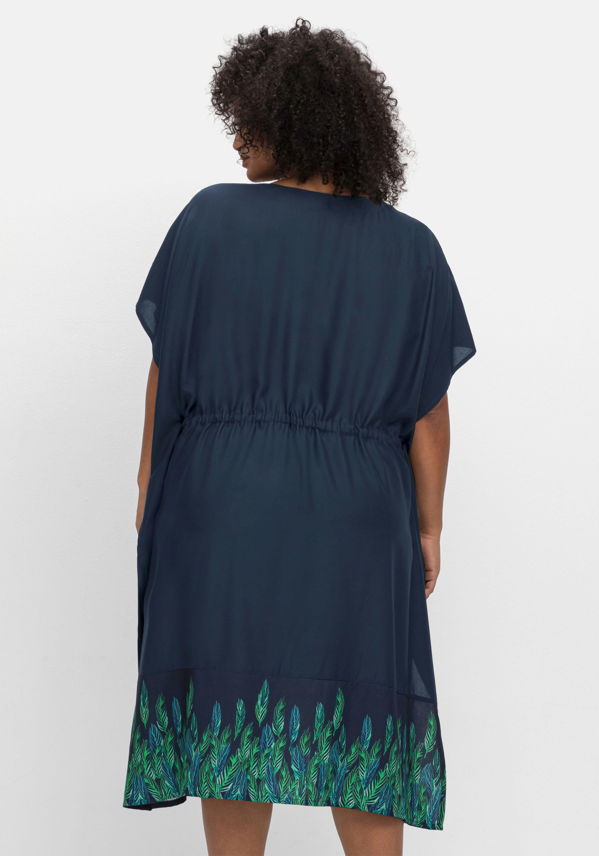 Strand-Kaftan mit Bordürendruck