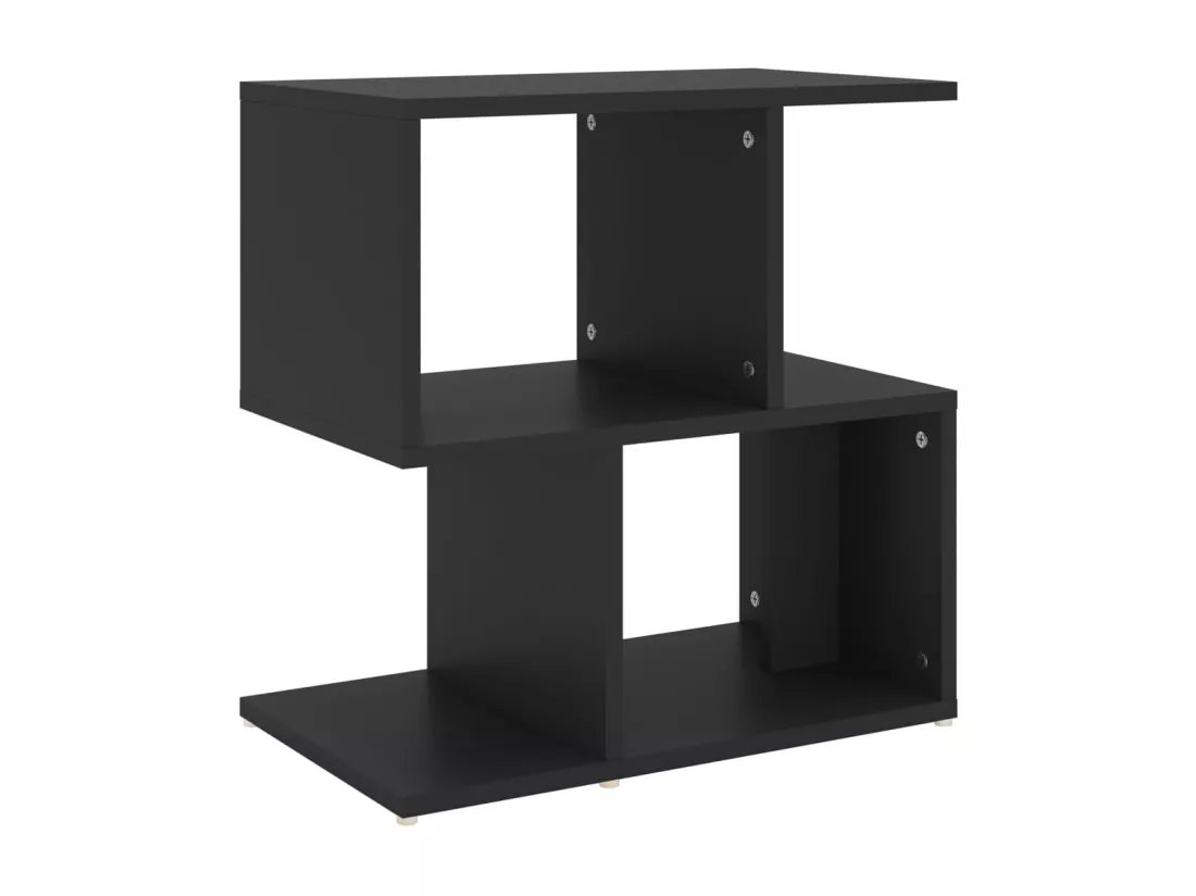 Table de chevet Noir 50x30x51,5 cm Aggloméré