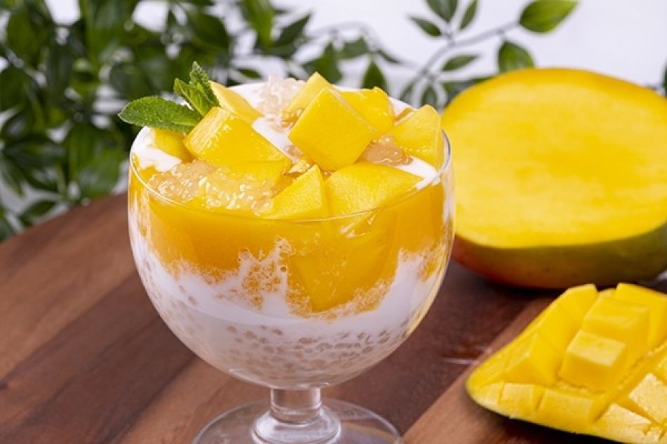 Mangodessert met sagoparels