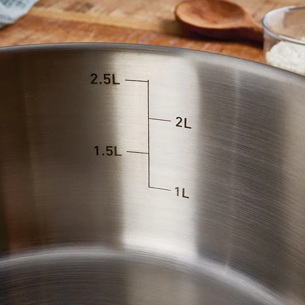 Faitout Excell’Inox 20 cm et couvercle en verre Mathon