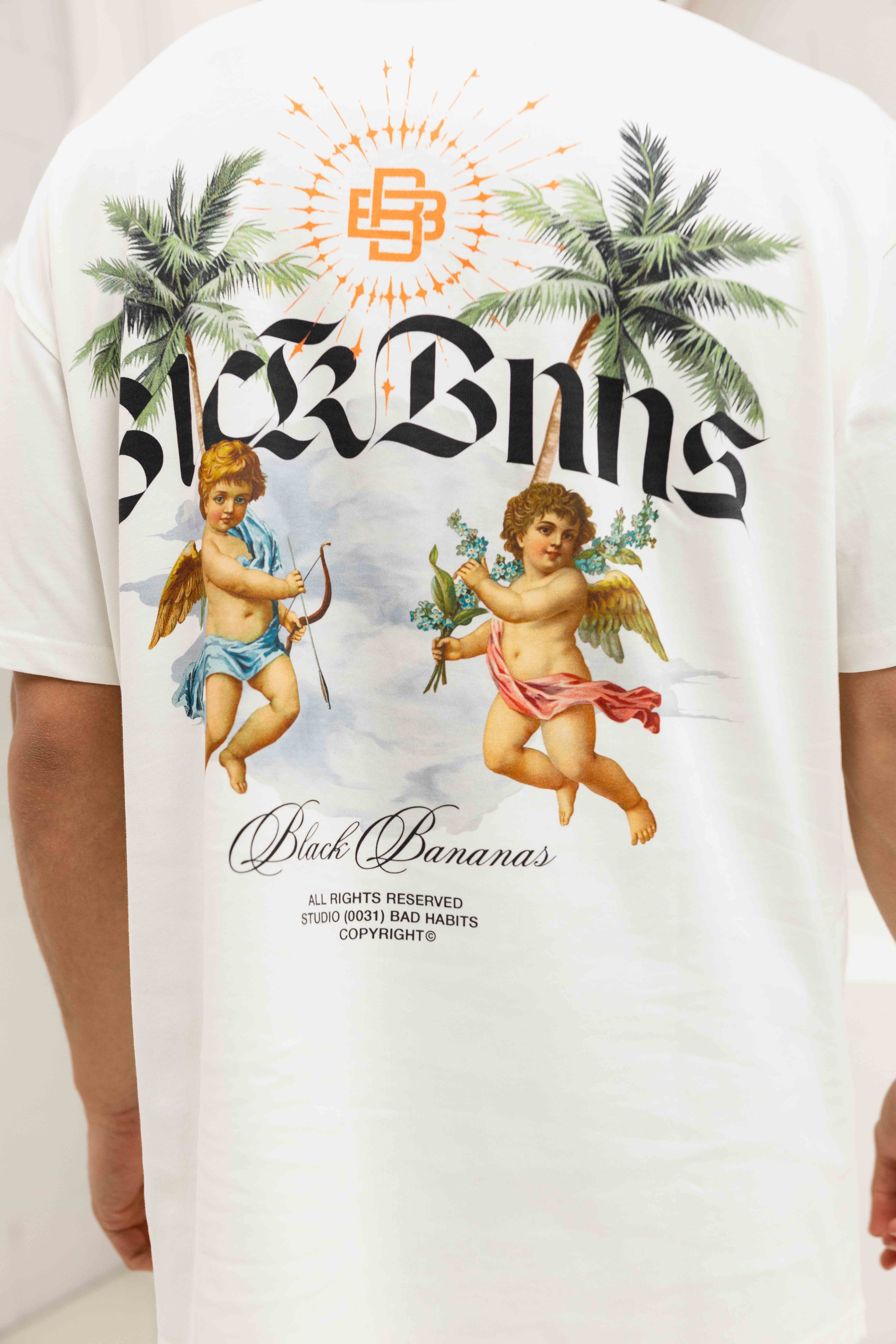 Black Bananas Heaven T-Shirt Heren Wit