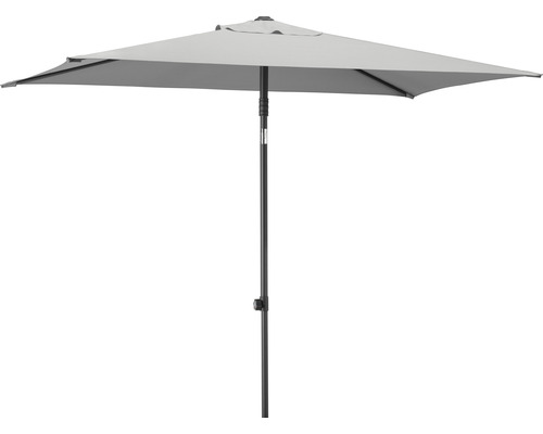 Schneider Sevilla rechthoekige marktparaplu, 240 x 140 cm, zilvergrijs