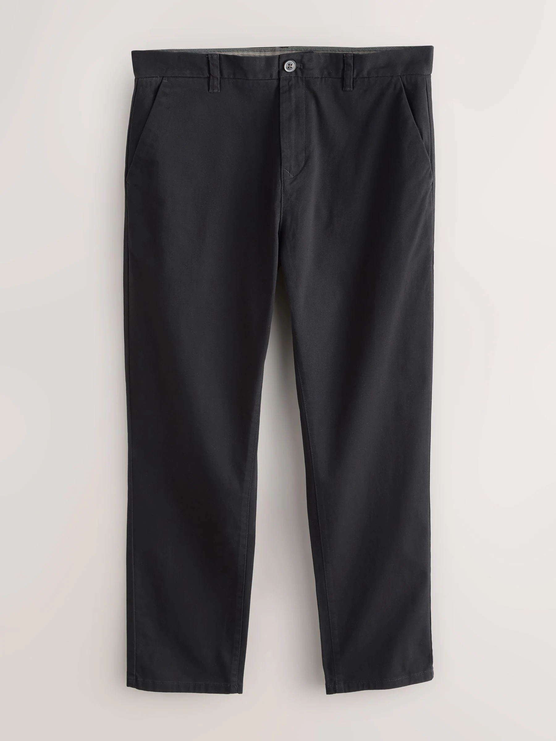 Zwart - Standaard toelopende pasvorm - Stretchy chino