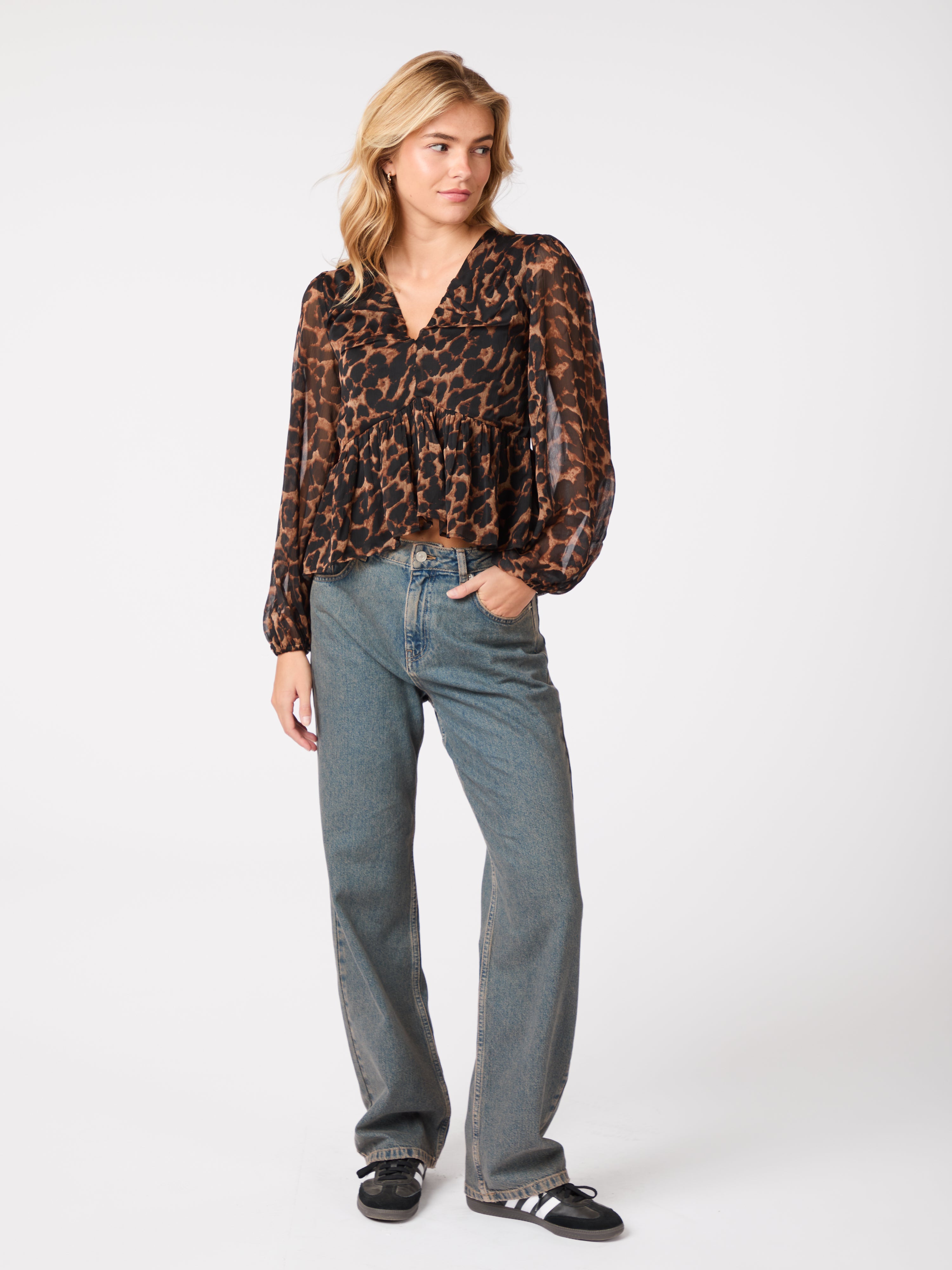 Neo Noir  Timmy Leo bluse - Leopard