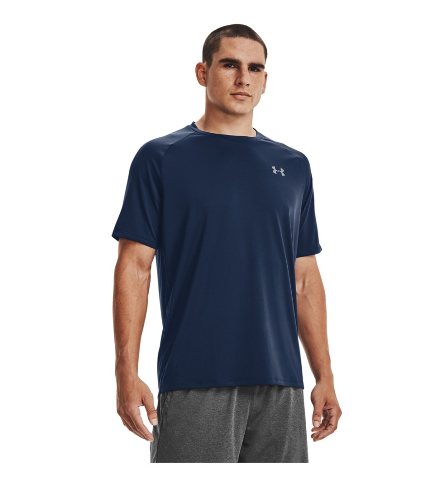 Camiseta de manga curta Under Armour UA Tech, azul marinho