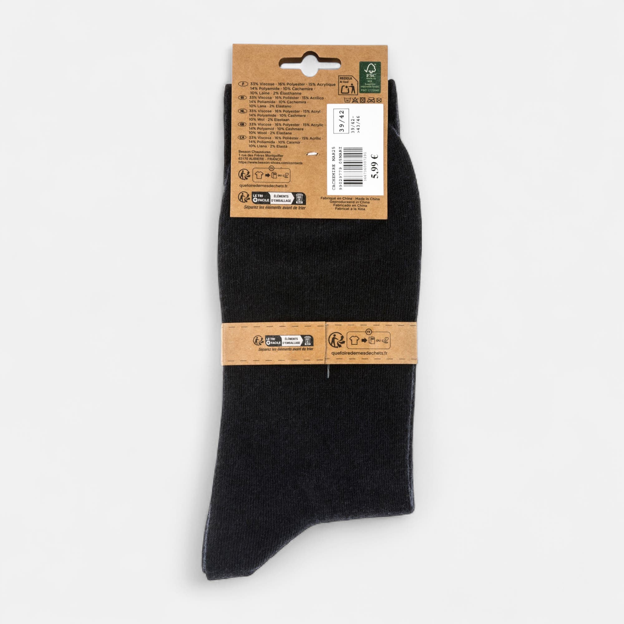 Chaussettes Homme bleu marine