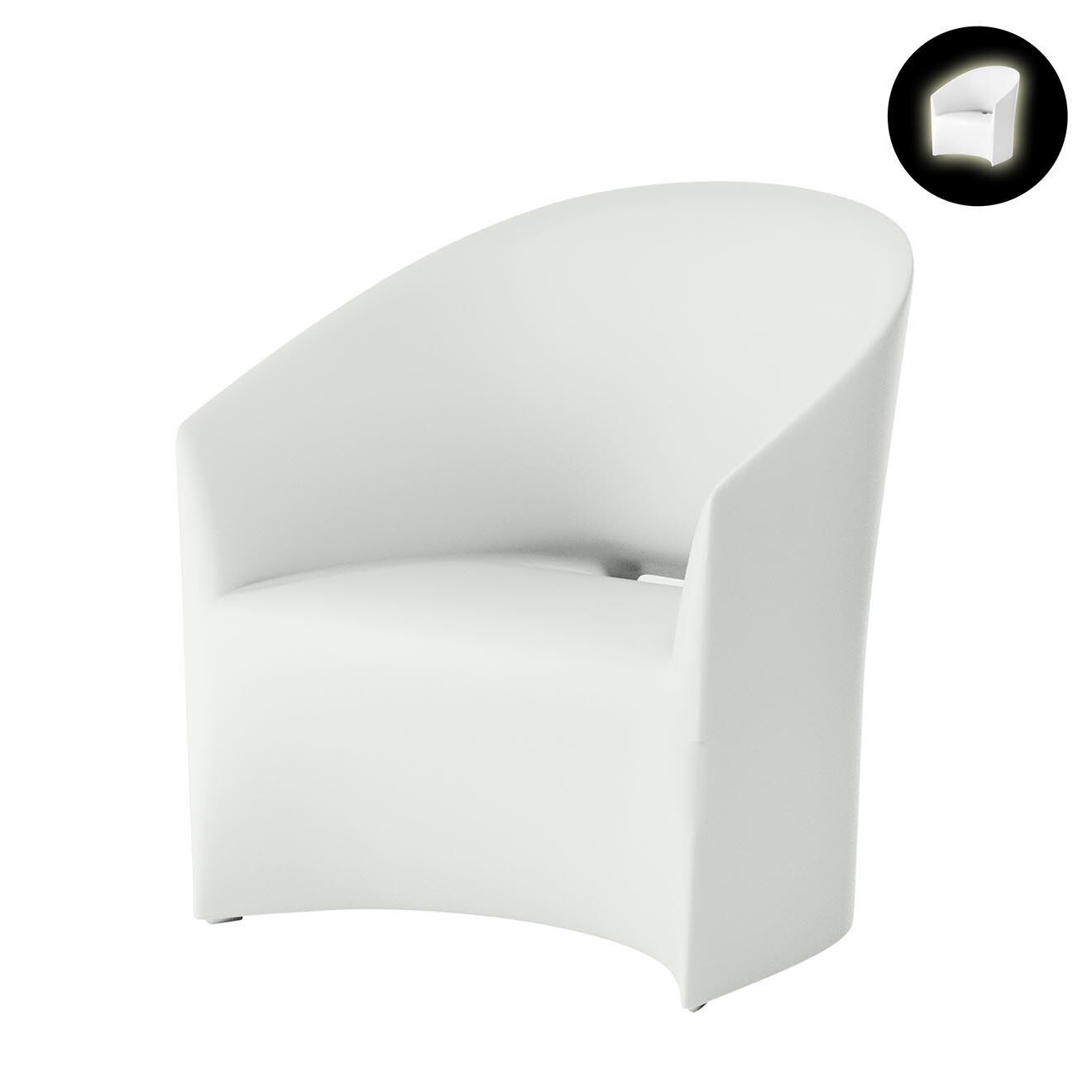 Serralunga Fauteuil Pine Beach Design par Christophe Pillet blanc - 66x76x70 cm