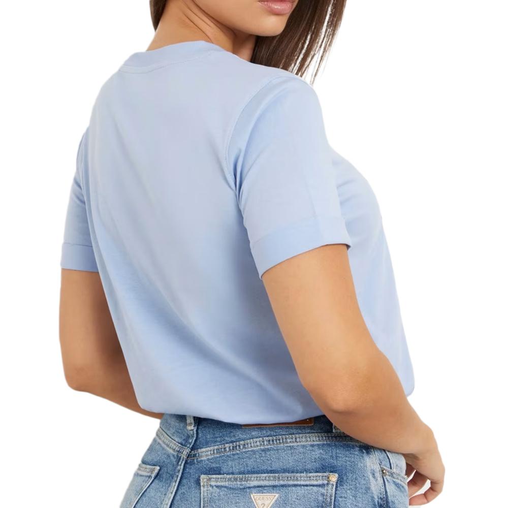 Guess T-shirt Bleu Femme Guess Glittery