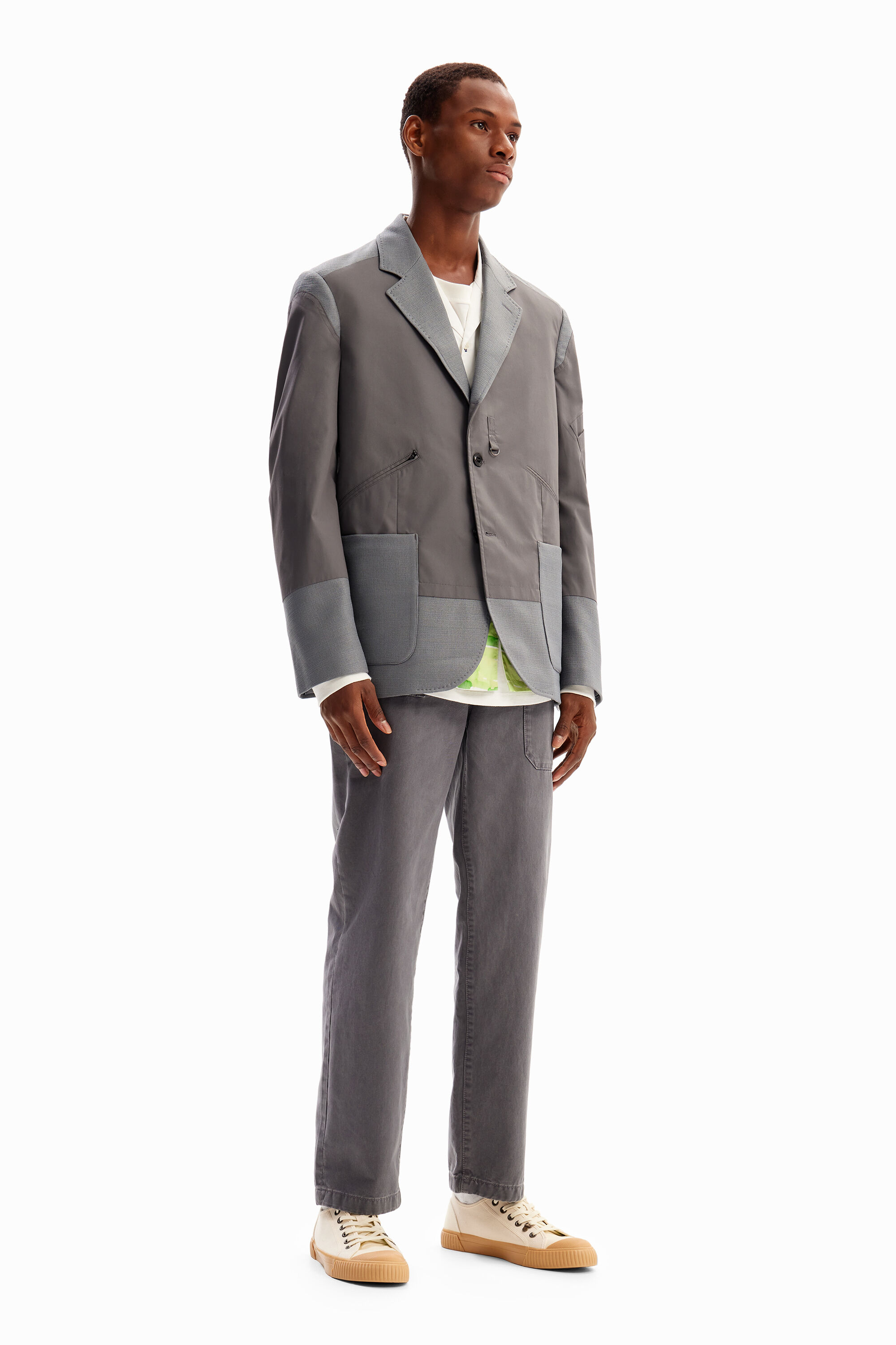 Blazer híbrido bolsillos