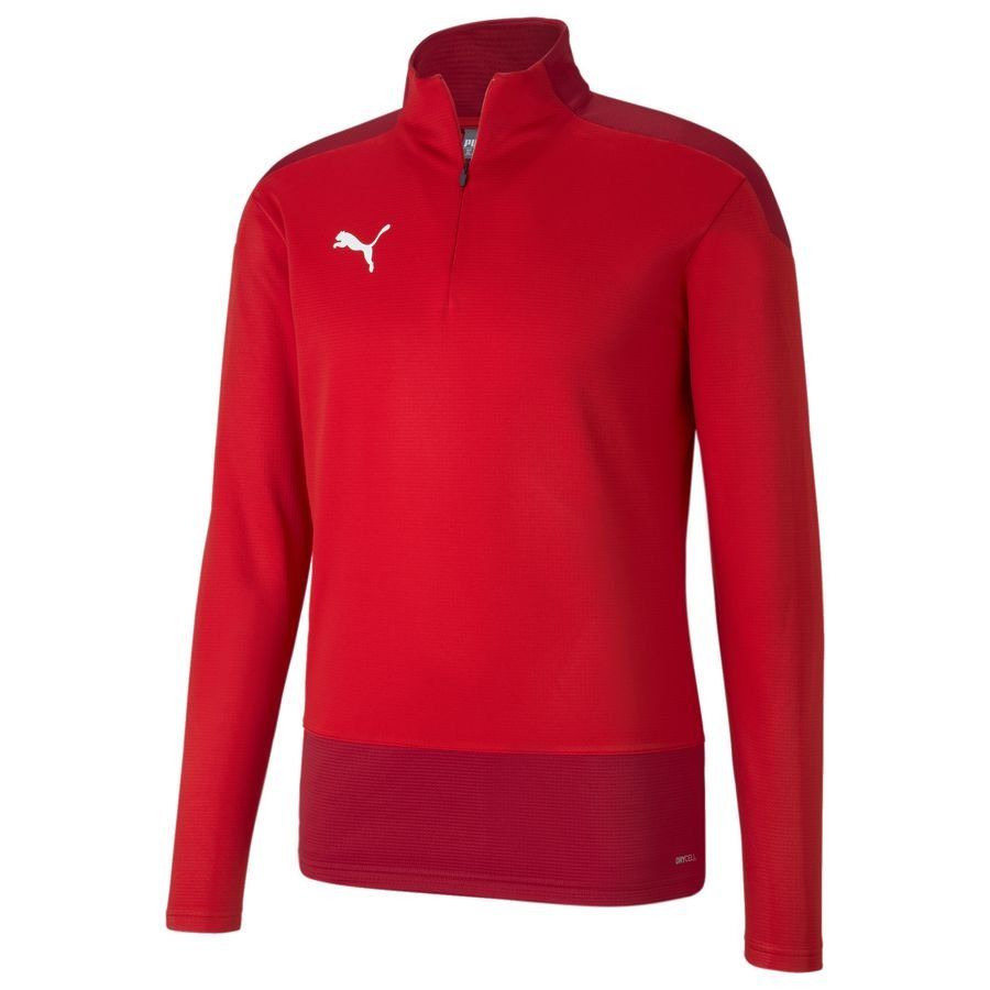 PUMA Maillot d'Entraînement teamGOAL 23 Fermeture Éclair 1/4 - Rouge/Rouge