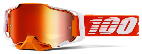 Masque 100% ARMEGA | Rouge Blanc Regal | HiPER Verres Mirror Rouges