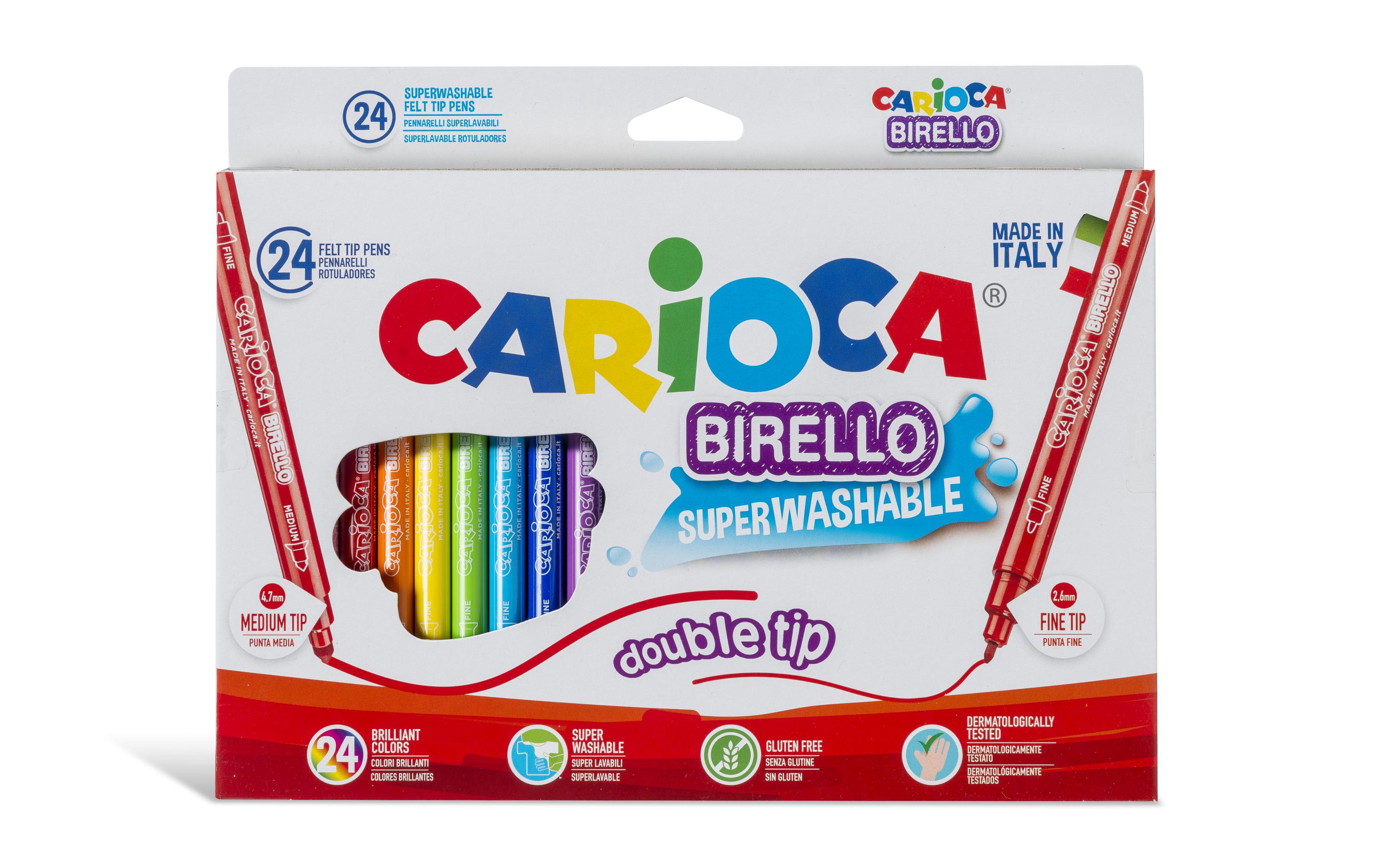 Fasermaler Birello doppelseitig, 24 StückFasermaler