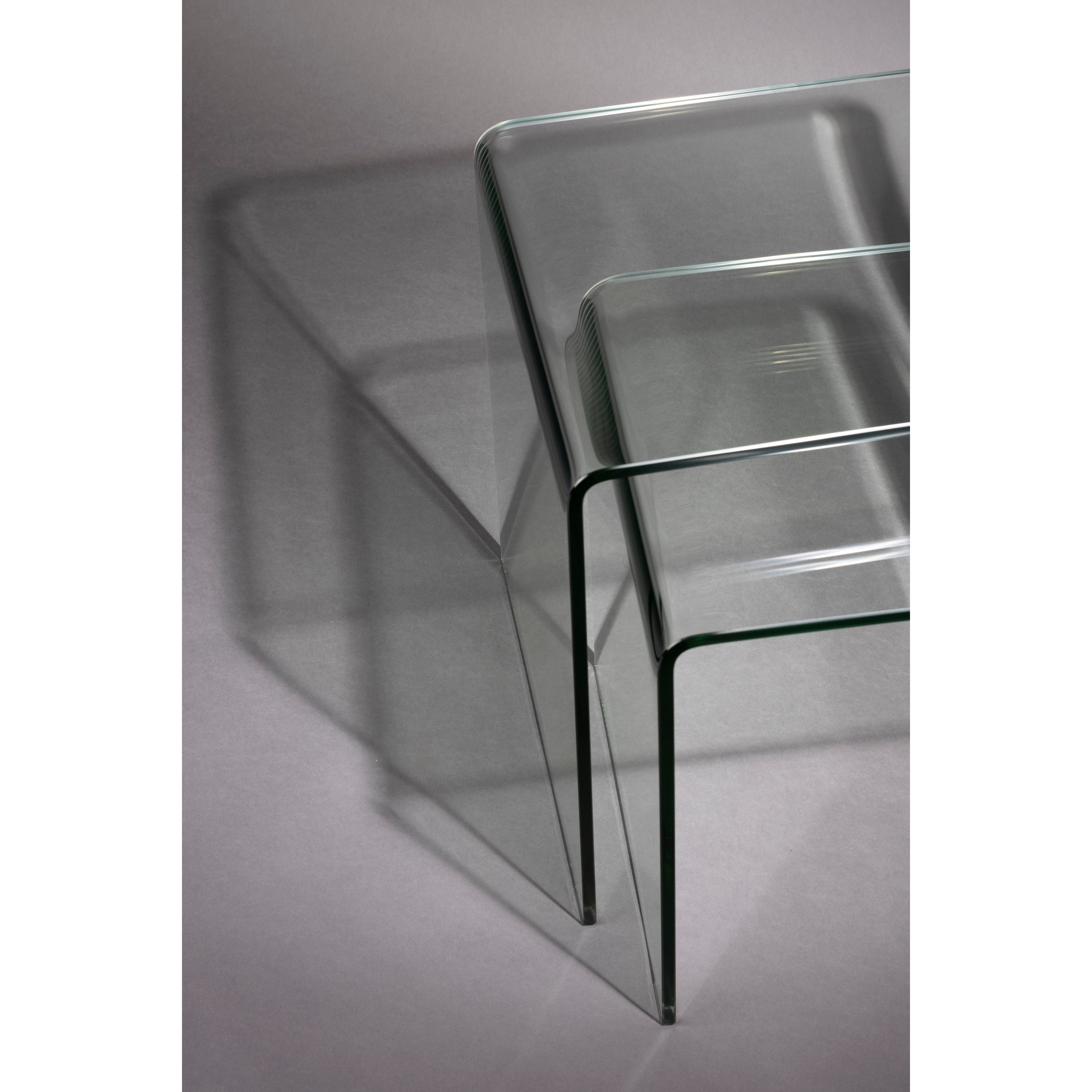 Dutchbone Vetro Bijzettafel Set Van 2 Transparant