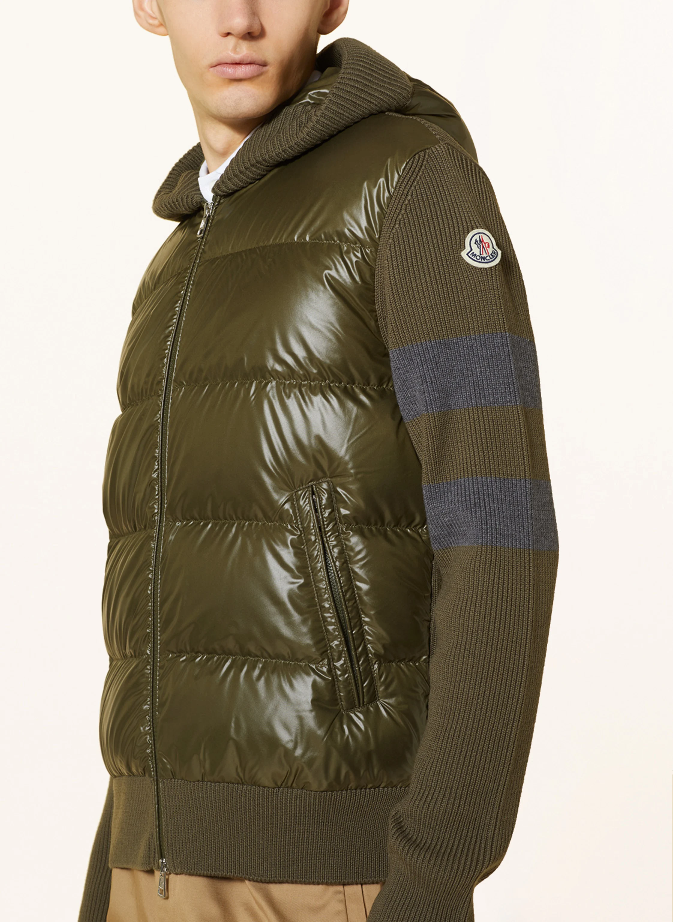 MONCLER Daunenjacke im Materialmix