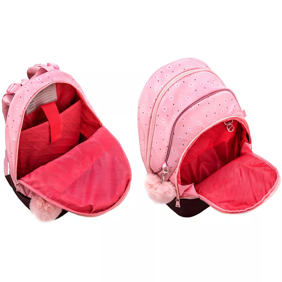Belmil Schulrucksack 2-IN-1 Schulrucksack & Gürteltasche Cherry Blossom