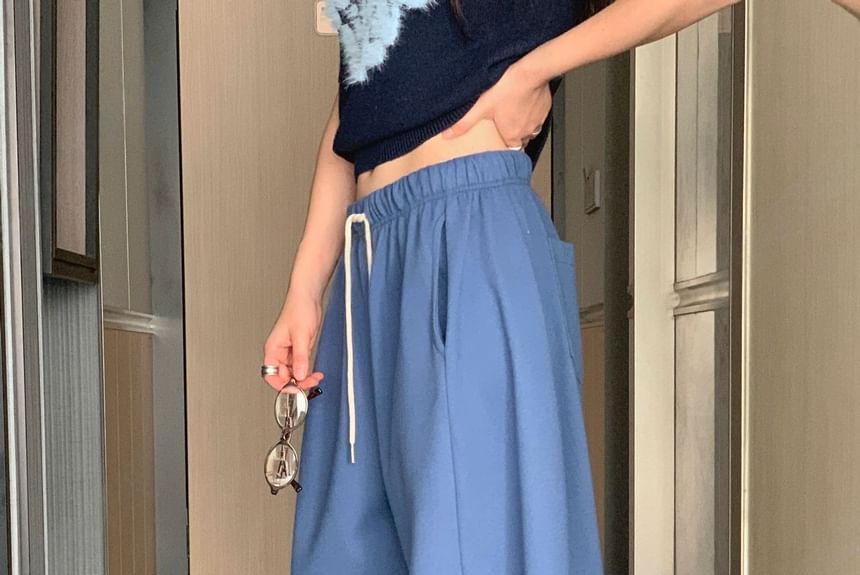 SeoulPop - Effen losse joggingbroek met trekkoord in de taille