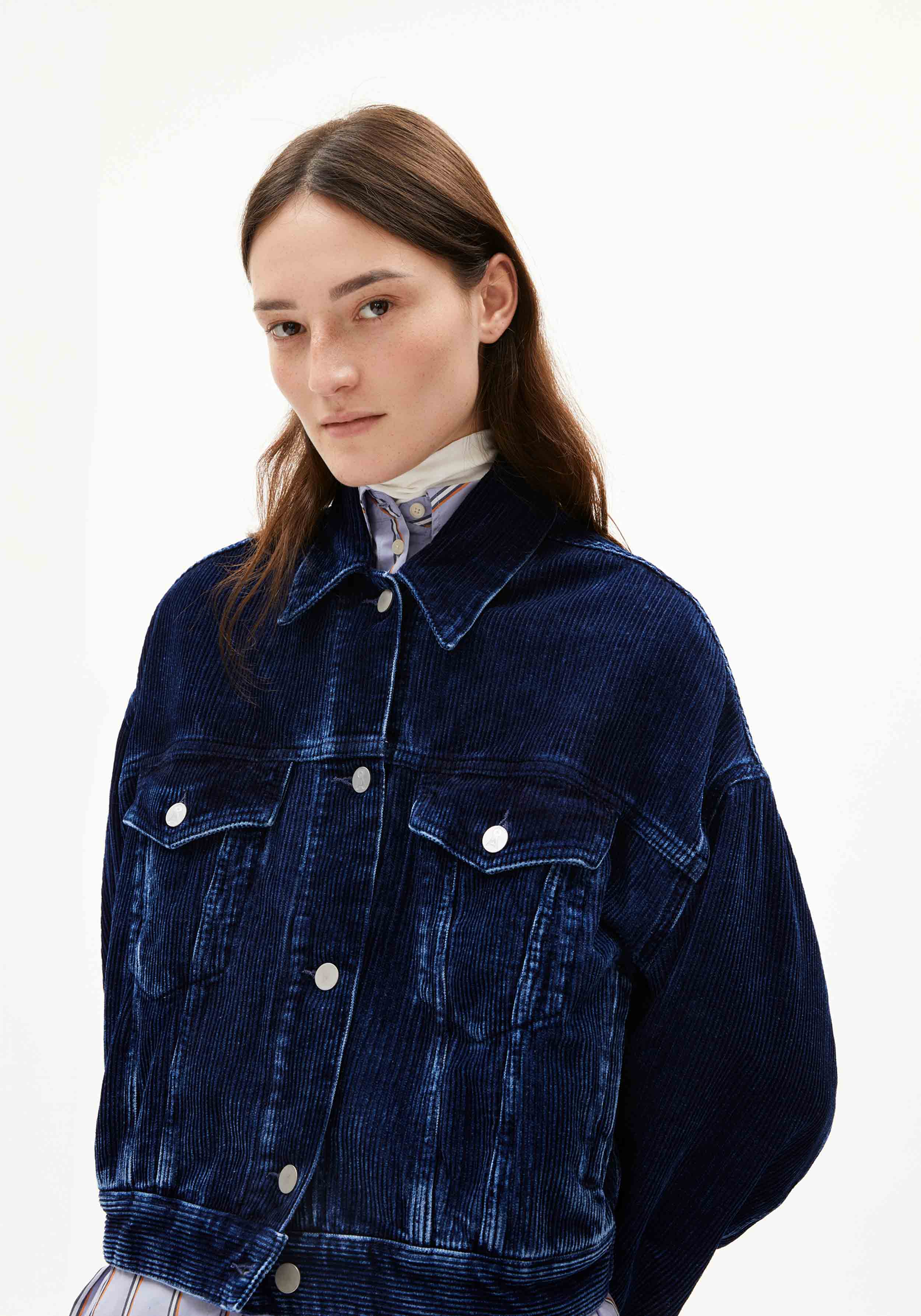 Armedangels Cord-Jacke Paasithe Indigo Cord Indigofera