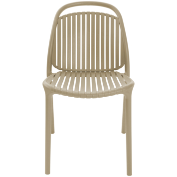 Tuinstoel Victor zand beige kunststof