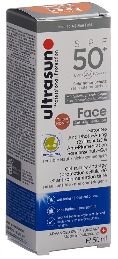 ULTRASUN Face Anti-Pigmentation Gel SPF50  Honey 50 ml