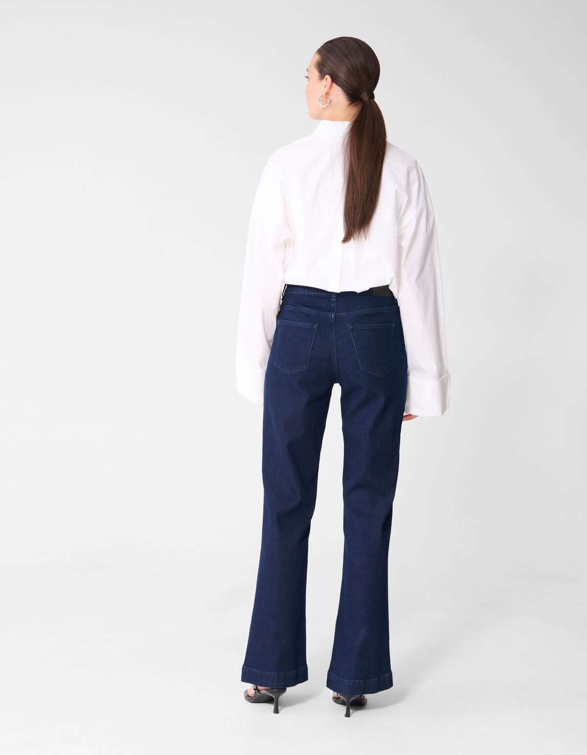 Flared Fit  Jeans Donkerblauw