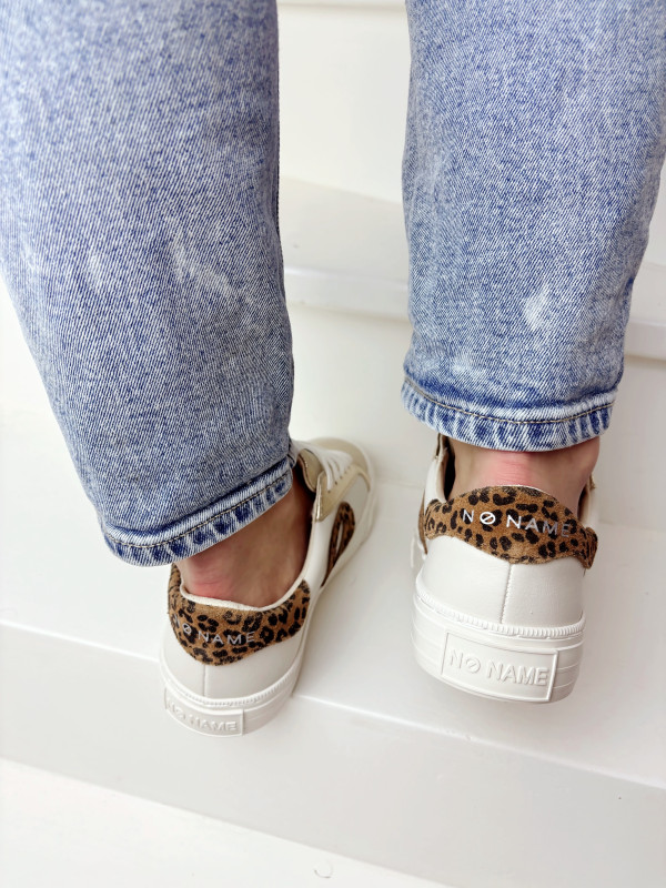 No Name - Sneakers STRIKE SIDE White/ Brown