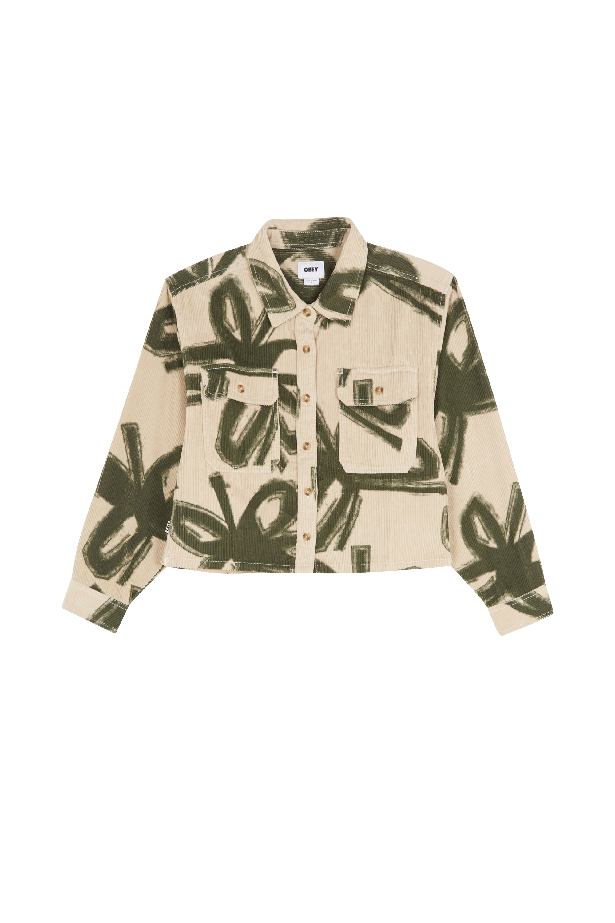 OBEY Veste NABI CORD CLY CLAY MULTI Beige