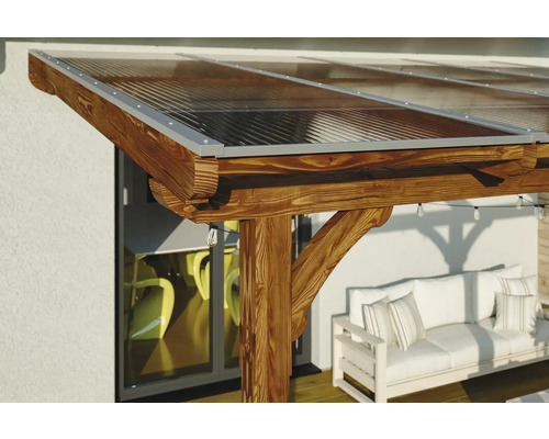 SKAN HOLZ Rimini terrasoverkapping 434x250 cm notenhout