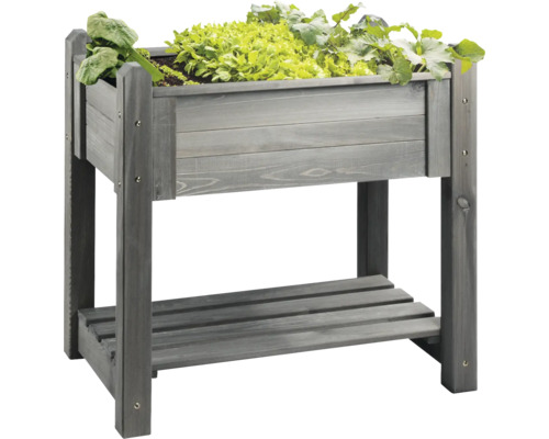 Verhoogd tuinbed op palen Basic 90x60x85 cm vintage grijs