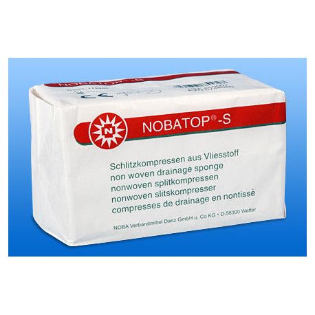 NOBA Nobatop®-S Schlitzkompresse 6-lagig 10 cm x 10 cm 100 Stück