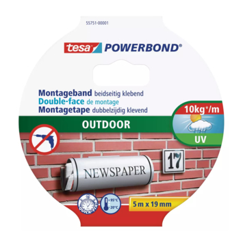 Tesa Powerbond Outdoor montagetape groen 5 m x 19 mm