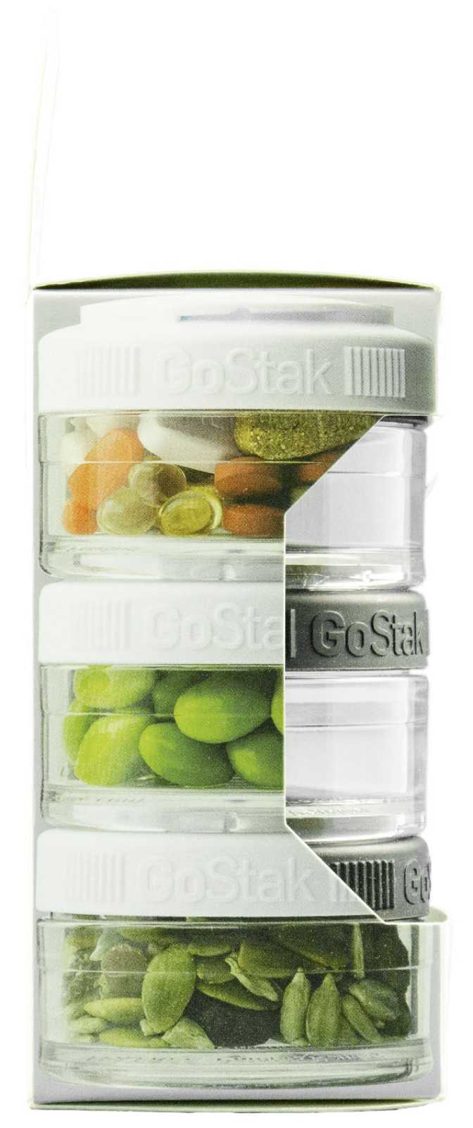 Garrafa Blender Bottle GoStack com 3 unidades de 60 ml