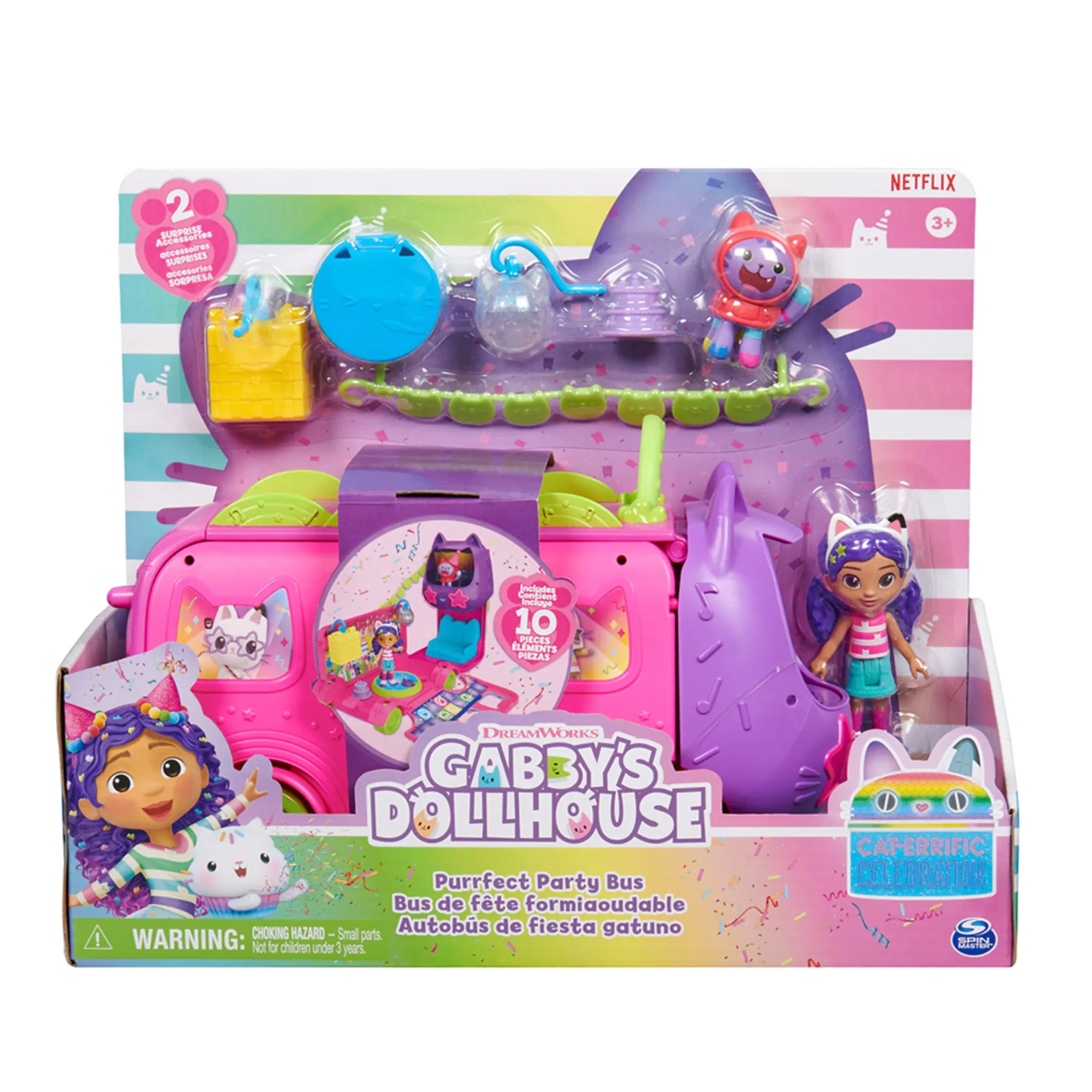 Gabby et la maison magique Autobus de fête avec figurines Gabby's Dollhouse
