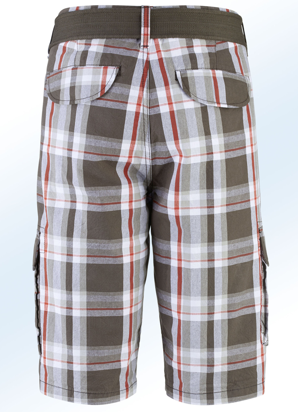 Bermudas mit Gürtel und Cargotaschen in 2 Farben