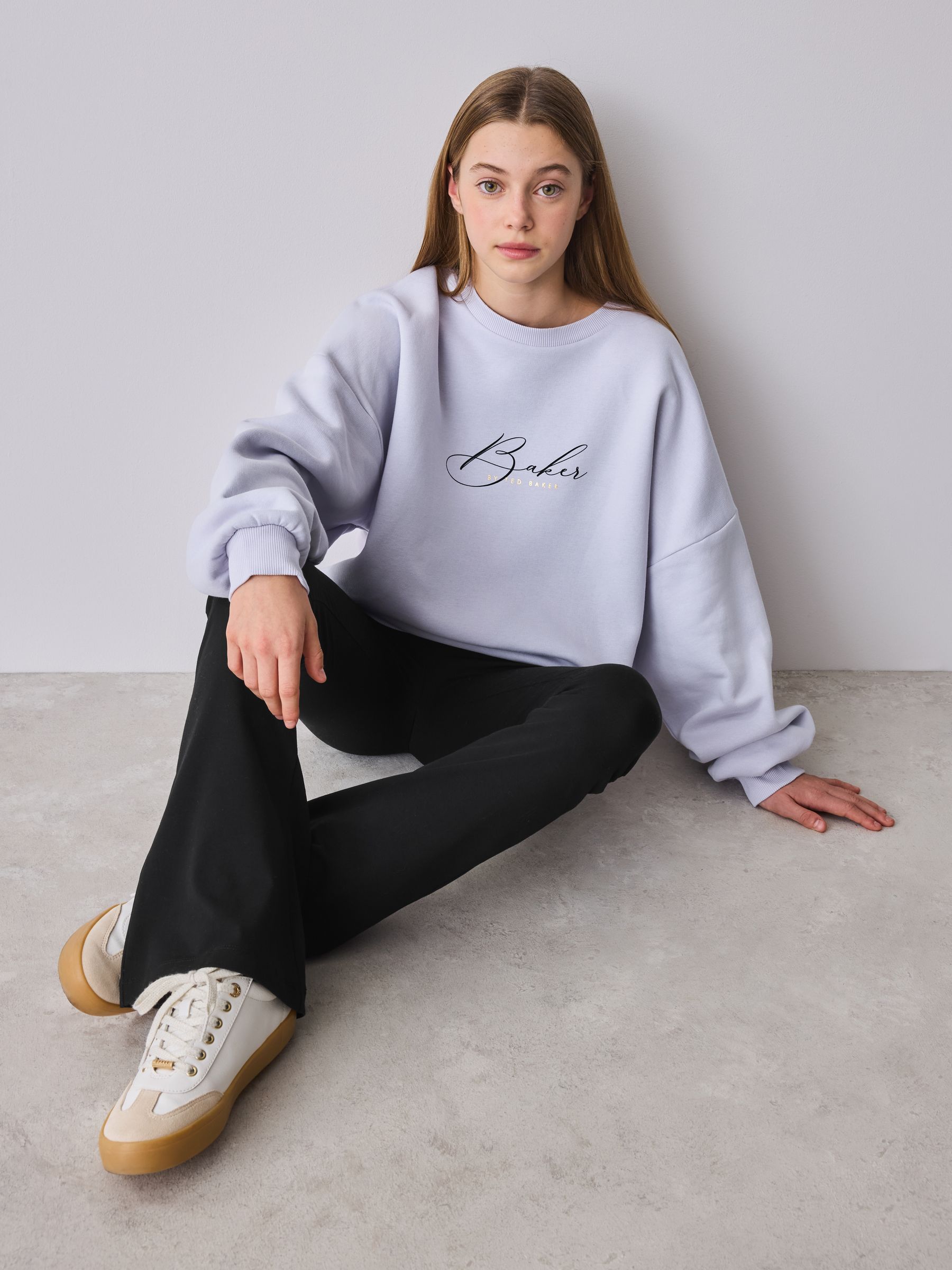 Baker by Ted Baker 2 Piece Graphic Crew Sweat Top & Flare Set
