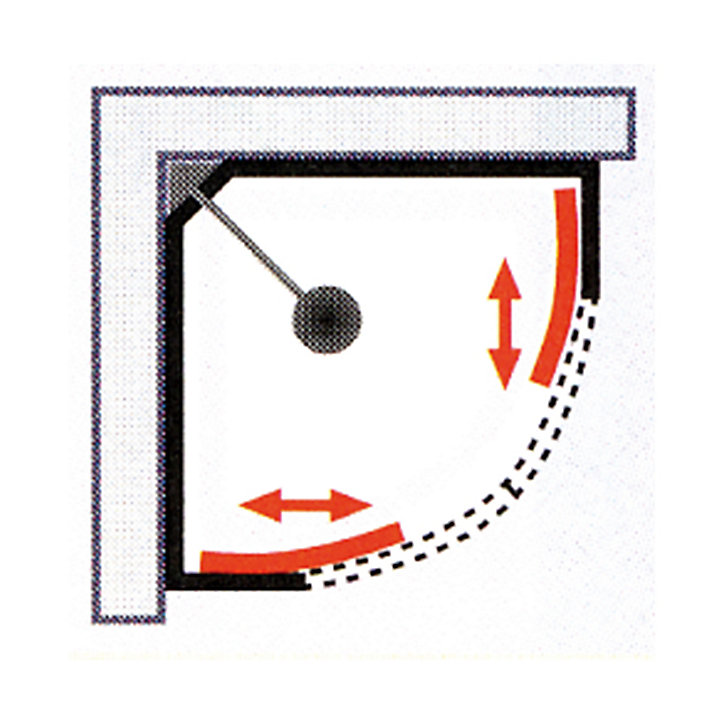 Cabine de douche intégrale arrondie, Ibiza Schulte, 90 x 90 cm