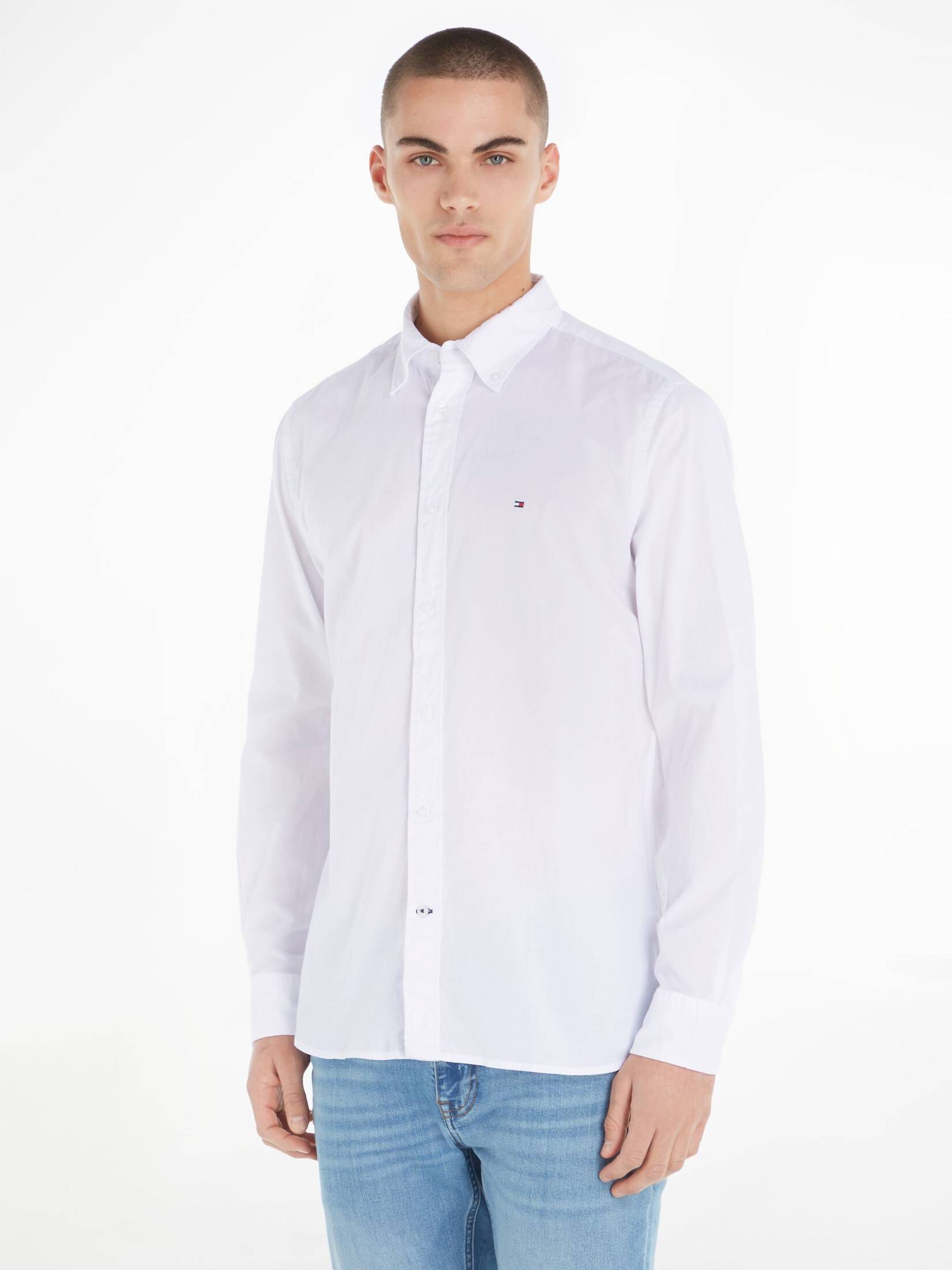 Tommy Hilfiger| Herren Hemd CORE FLEX POPLIN RF SHIRT Regular Fit Langarm