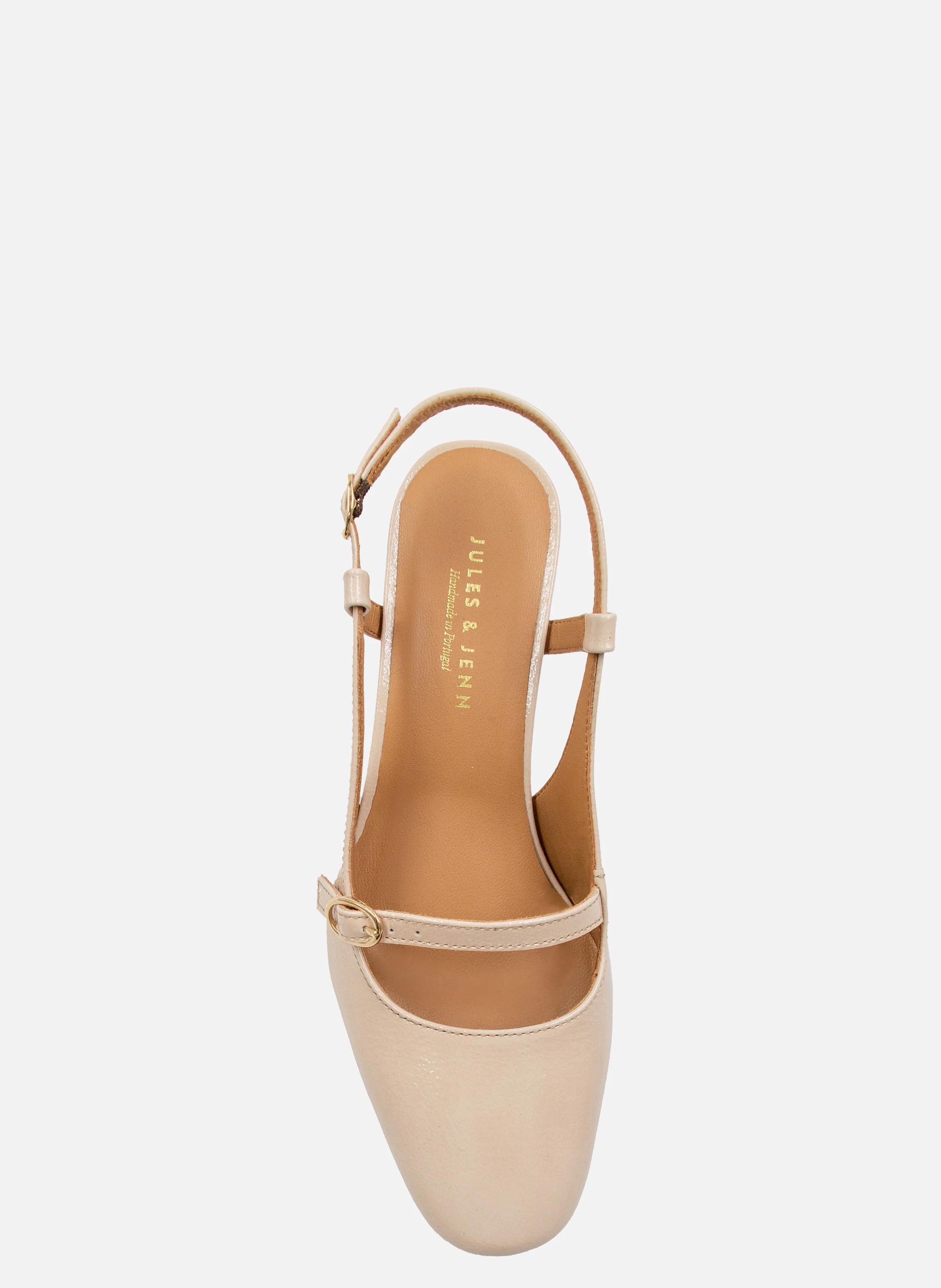 Escarpins slingback cuir vernis | Blanc