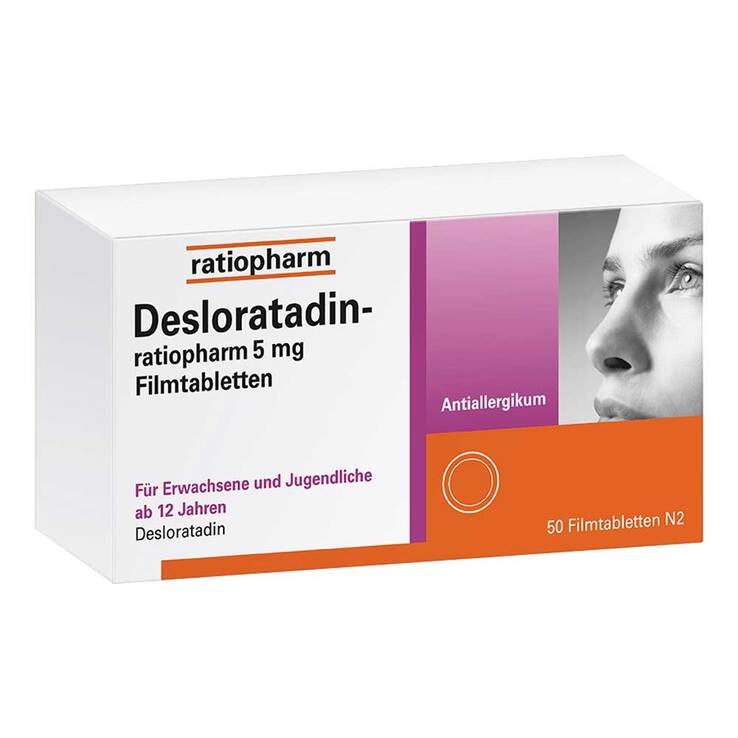 Desloratadin-ratiopharm 5 mg Filmtabletten, 50 St