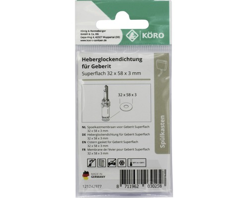 Cisternschijf 32 x 58 x 3 mm voor Geberit Superflat