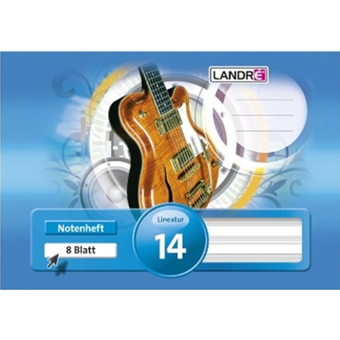 Notenheft A5 - Lineatur 14 - 8 Blatt - quer