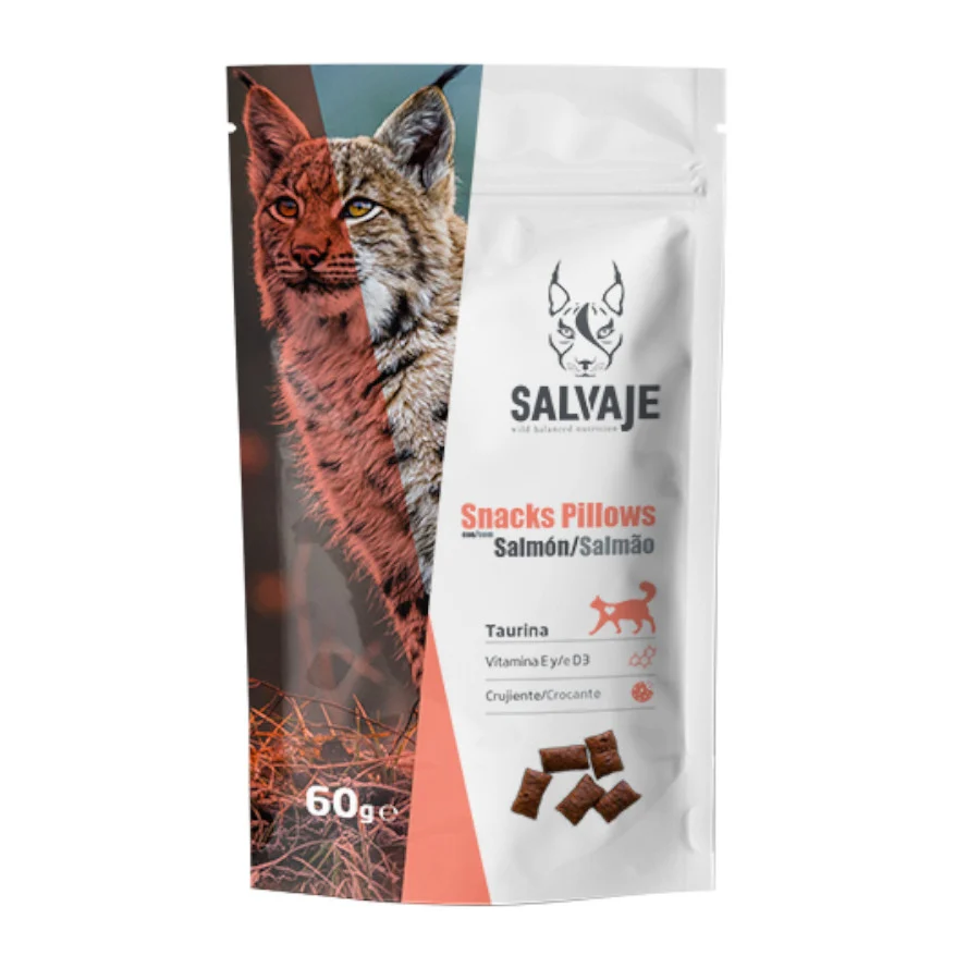 Petiscos de salmão selvagem para gatos